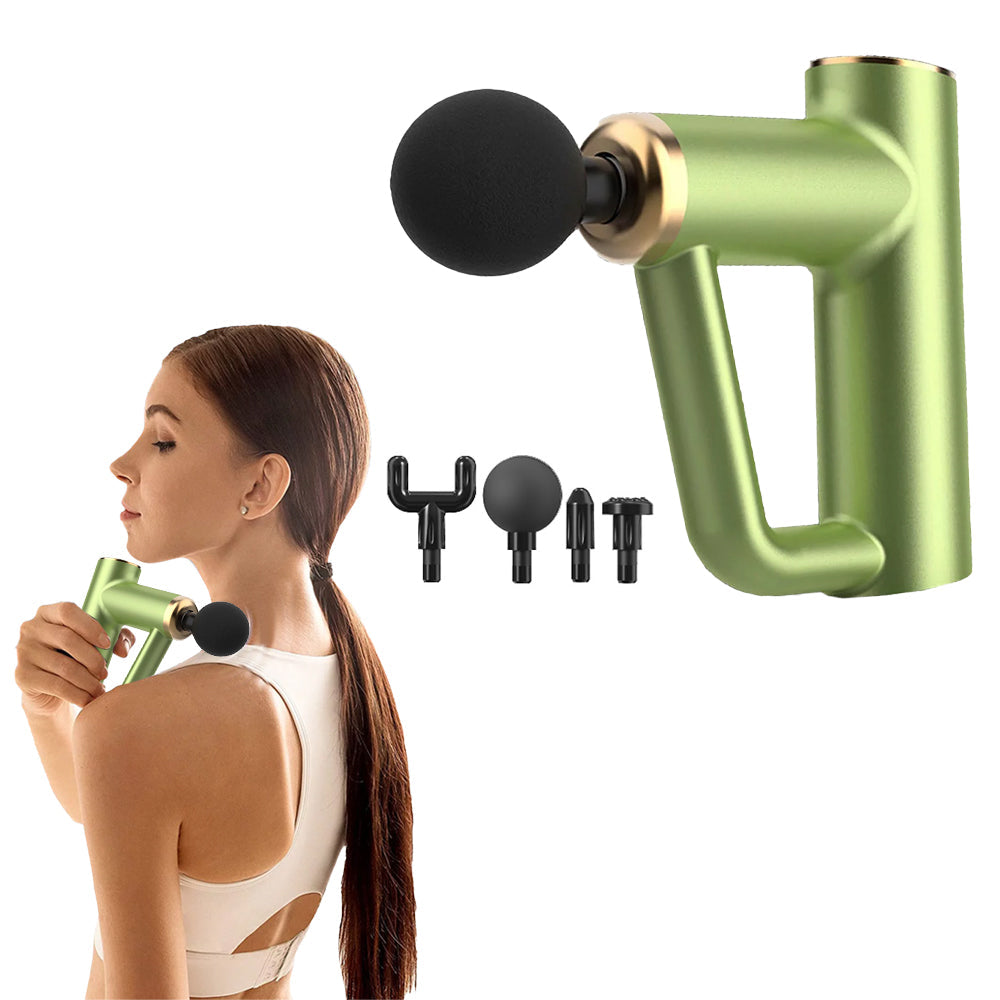 Muscle Massager Muscle Relaxing Massager with 4 Massage Heads Green