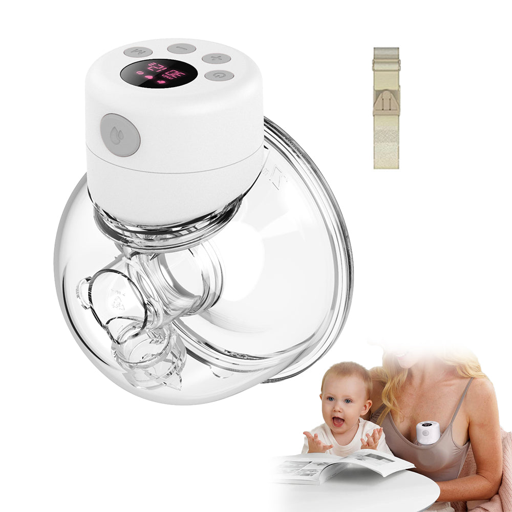 Wearable Electric Breast Pump Portable Hands-Free Massage Breastfeeding Pump