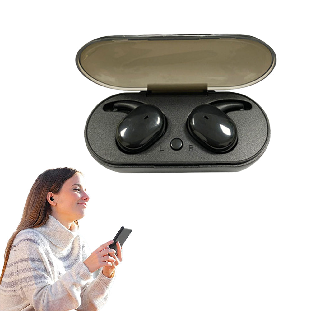 Bluetooth 5.0 Wireless Headphones TWS Earphones In Earbuds With Charging Case Black
