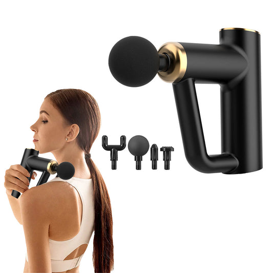 Muscle Massager Muscle Relaxing Massager with 4 Massage Heads Black