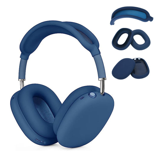 For Apple AirPods Max Headphones Protective Case Silicone Sleeves Full Set Cover Dark Blue