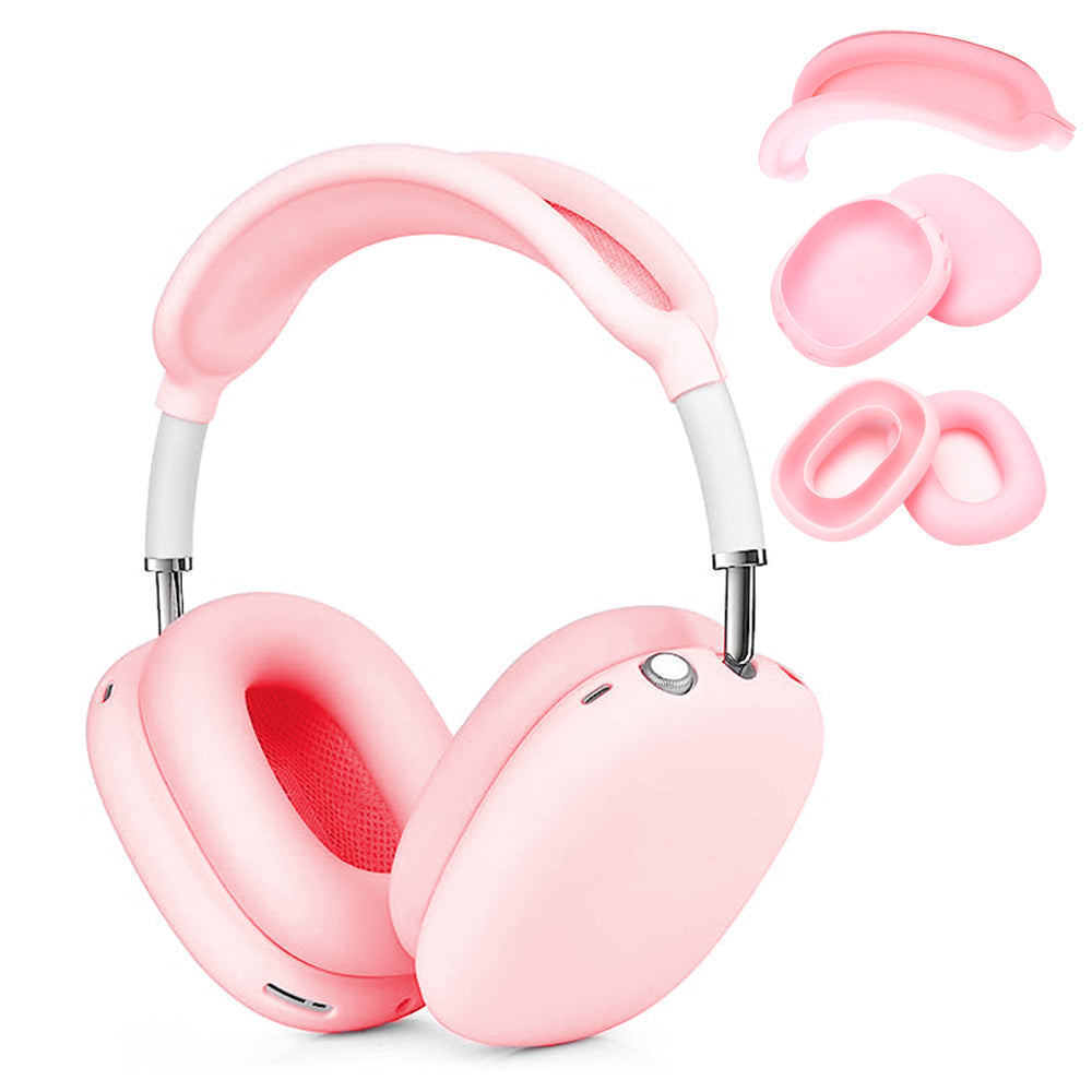 For Apple AirPods Max Headphones Protective Case Silicone Sleeves Full Set Cover Pink