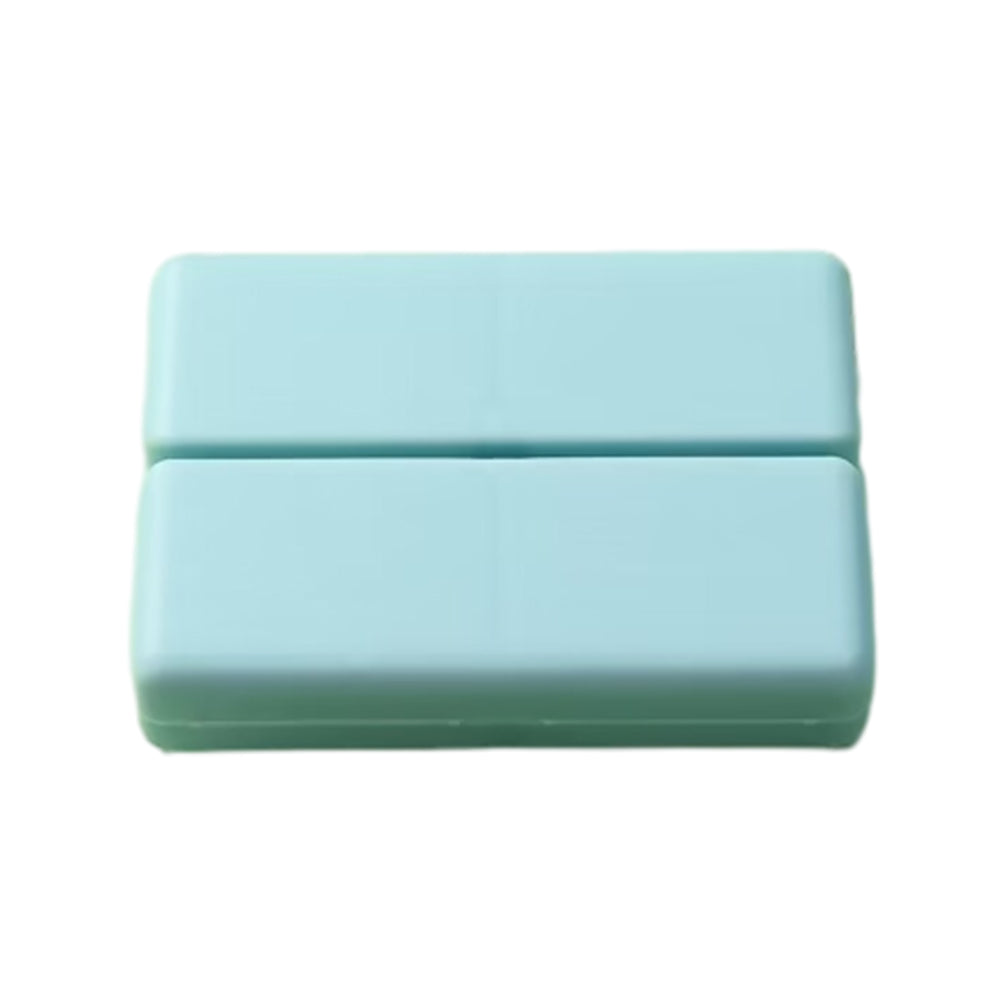 7-Compartment Folding Pill Case Portable Travel Daily Pill Organizer Blue