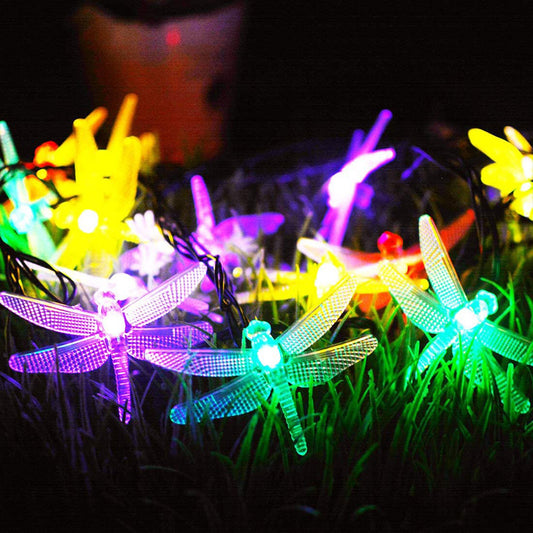 10m 100LED Dragonfly Solar String Light Indoor and Outdoor Garden Decoration Light String Light LED Fairy Lights