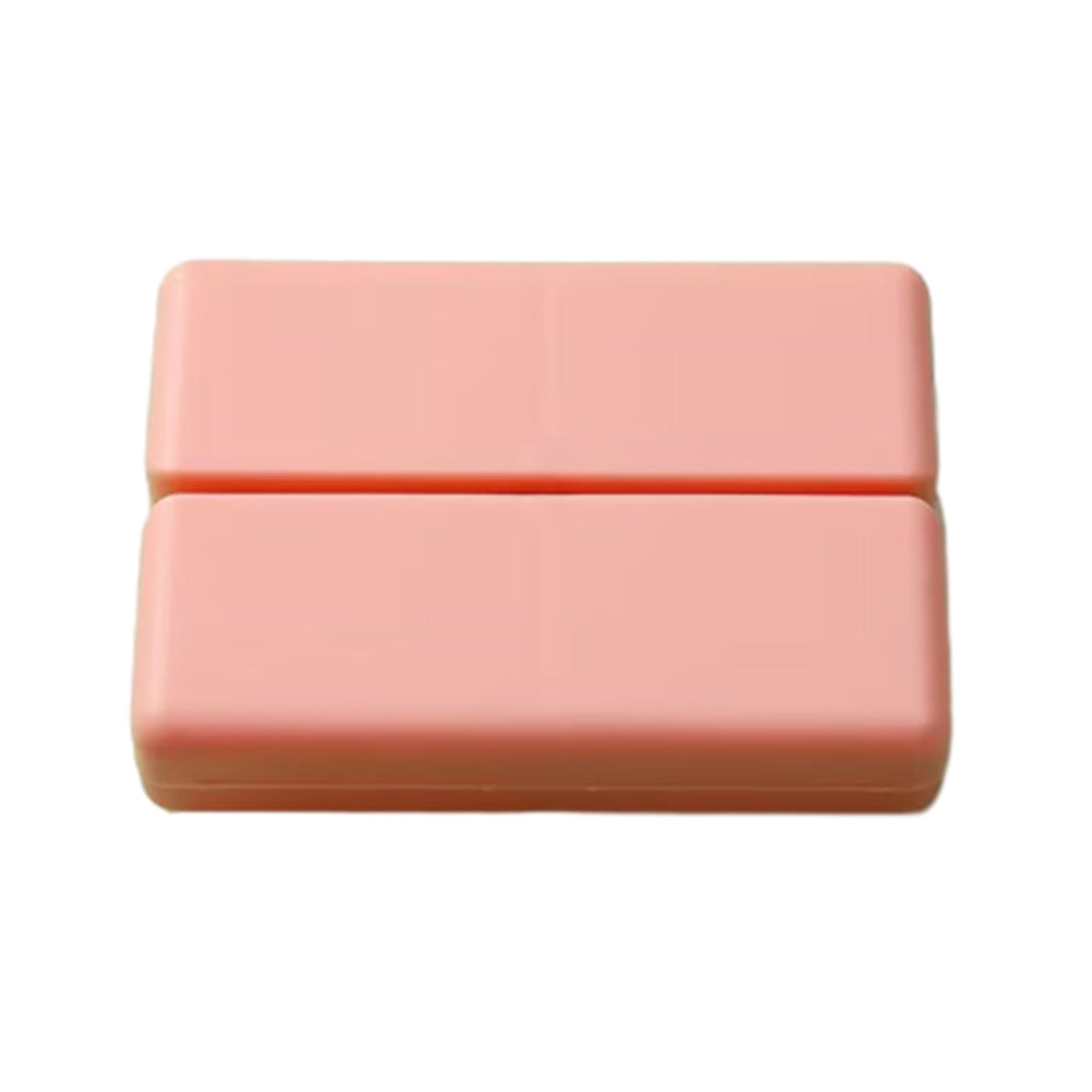 7-Compartment Folding Pill Case Portable Travel Daily Pill Organizer Pink