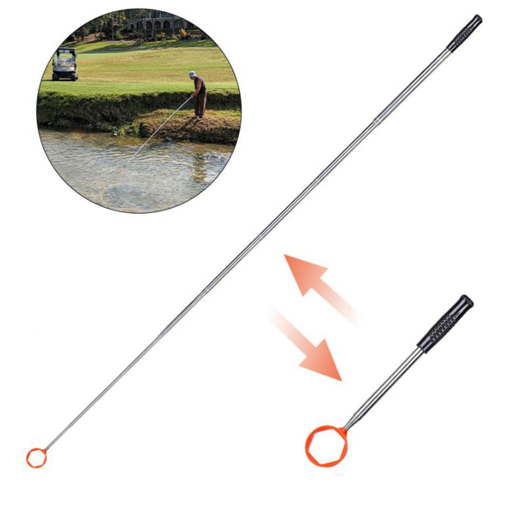 Telescopic Golf Ball Retriever Easy Pick Up Balls Golf Accessories Orange
