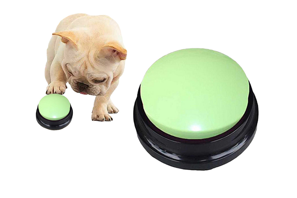 Dog Voice Recording Buttons for Communication Pet Training Buzzer-Green