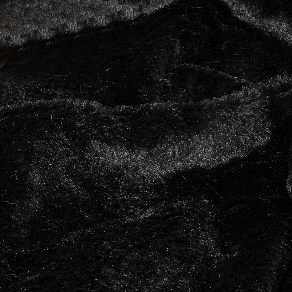 Shaggy Faux Fur Throw Blanket Plush Decorative Couch Sofa Blanket Black