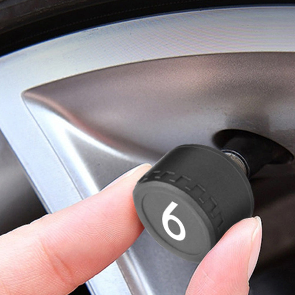 USB/Solar Powered TPMS Tire Pressure Monitor with LCD Display for for 6-Wheel Vehicles 0-9.9BAR/144PSI Range