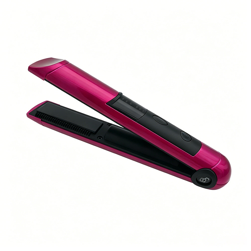2 in 1 Portable Cordless Hair Straightener and Curling Iron