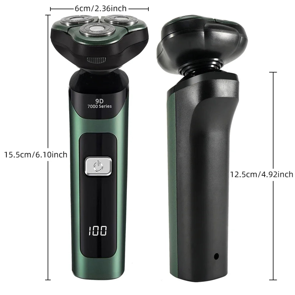 4-in-1 Electric Razor USB Rechargeable Rotary Shaver for Men