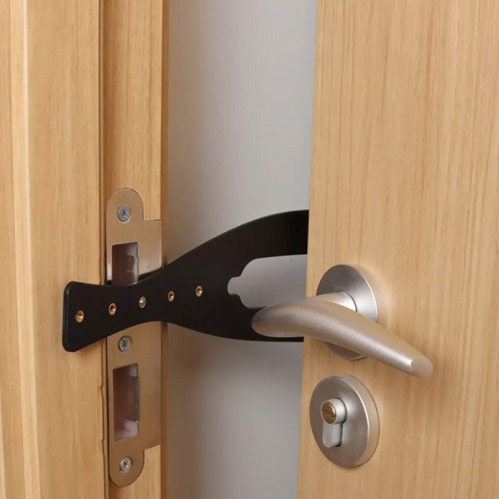 Adjustable Cat Door Latch Fast Flex Pet Door Stopper to Keep Dogs Away Black