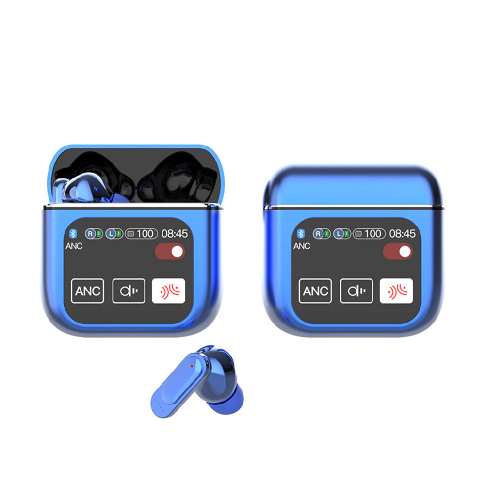 Wireless Bluetooth Headphones Touch Control Stereo Earbuds Headset Blue