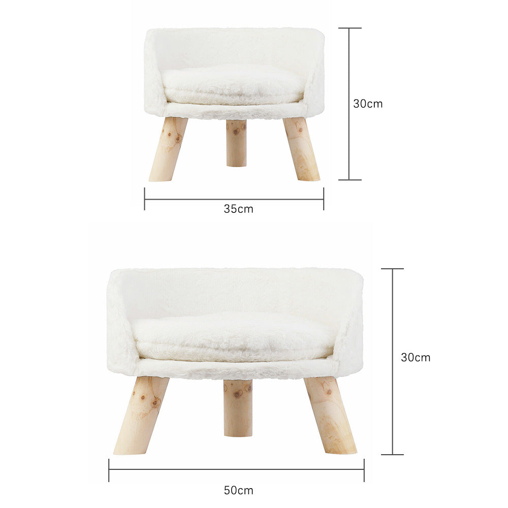 Elevated Dog Cat Bed Sofa Couch Kitten Lounge Raised Pet Bed with Legs-L