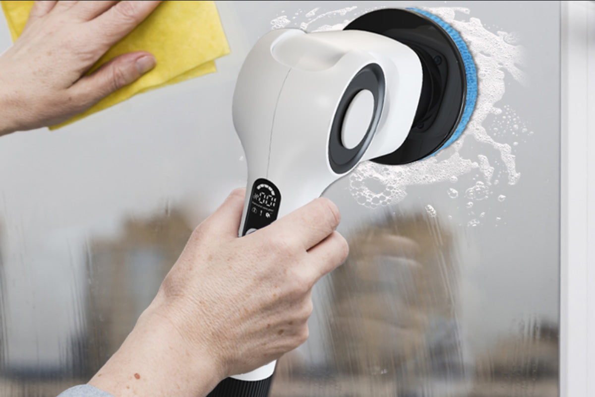 Cordless Electric Spin Scrubber Turbo Scrub Cleaning Brush with 7 Brushes