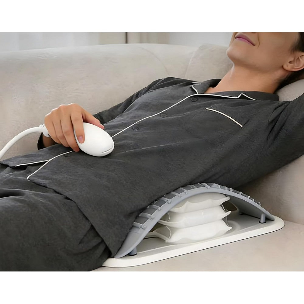 Back Stretcher for Lower Back Pain Relief Back Cracker Board Lumbar Support Board-Grey