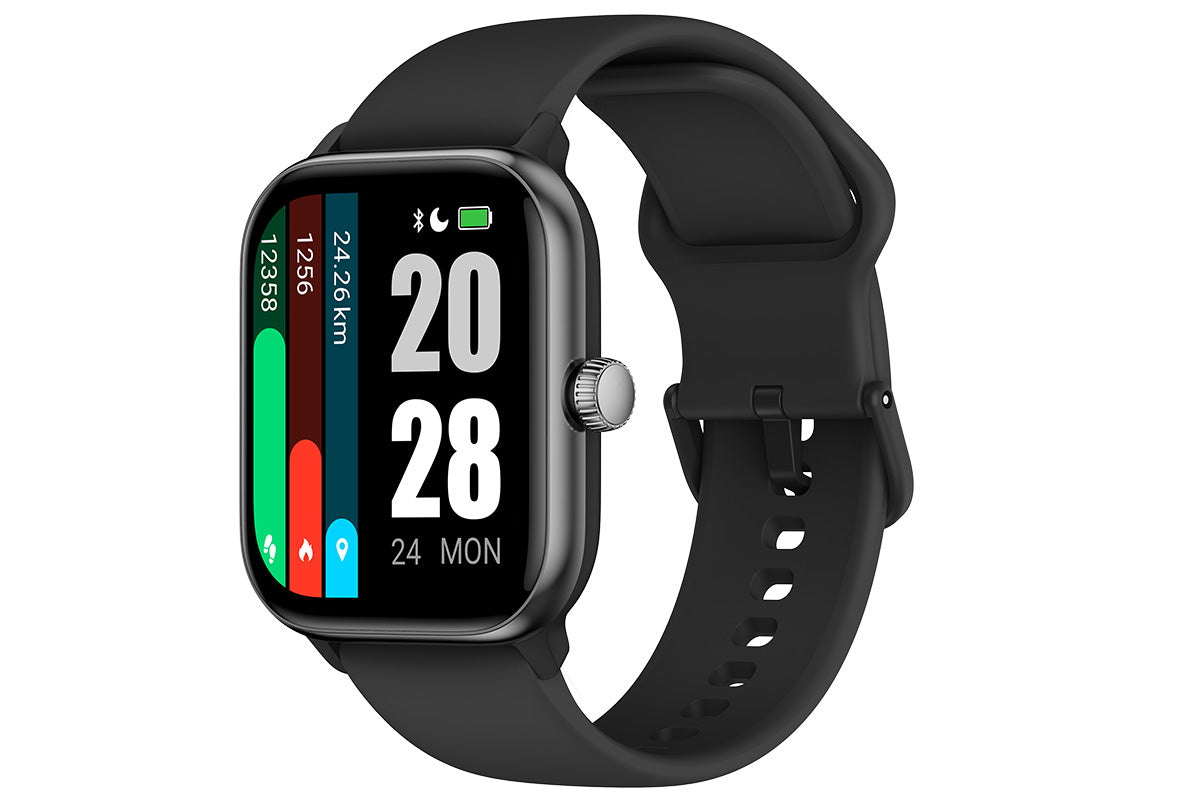 Bluetooth Calling Smartwatch with 1.85 Inch Display Fitness and Health Tracking for Men and Women -Black