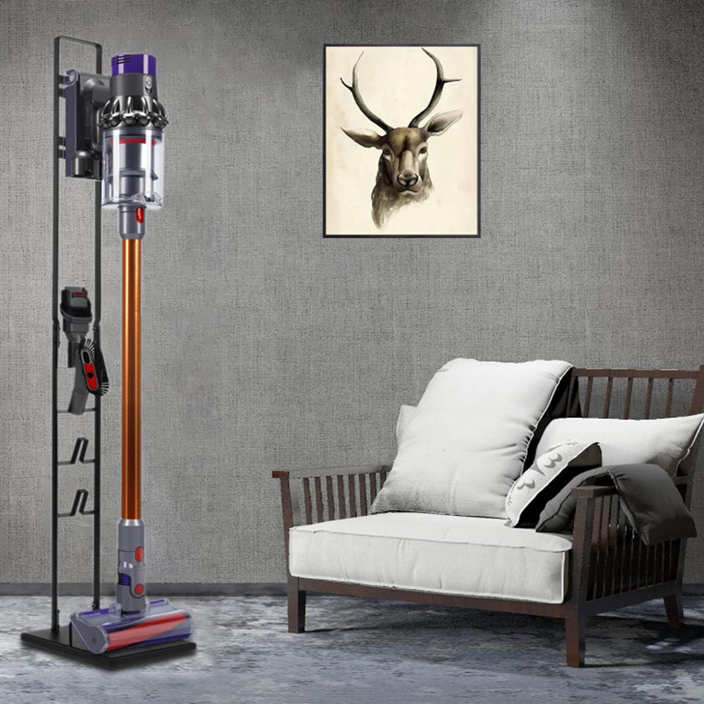 Vacuum Cleaner Stand Metal Storage Bracket Stand Holder for Dyson V15 V12 V11 V10 V8 V7 V6 Black