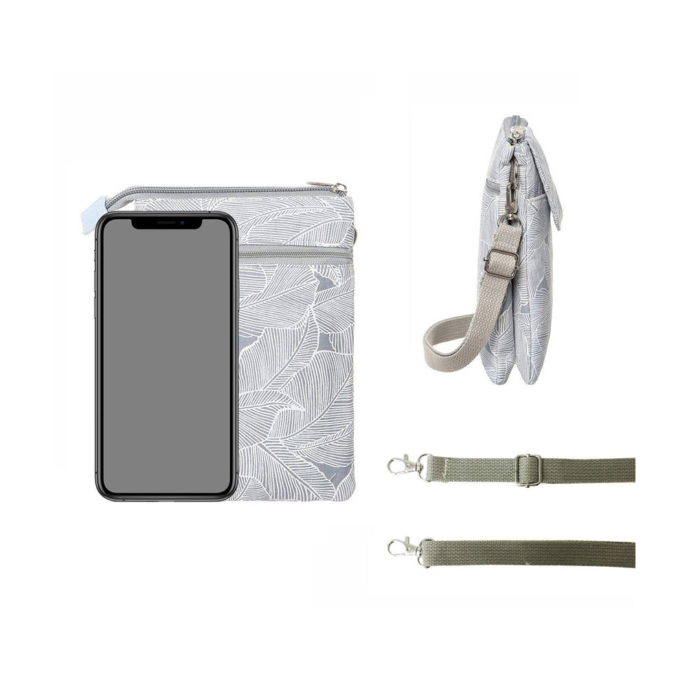 Small Cross-body Cell Phone Case Shoulder Bag Purse Pouch Handbag for Women Girls Gray