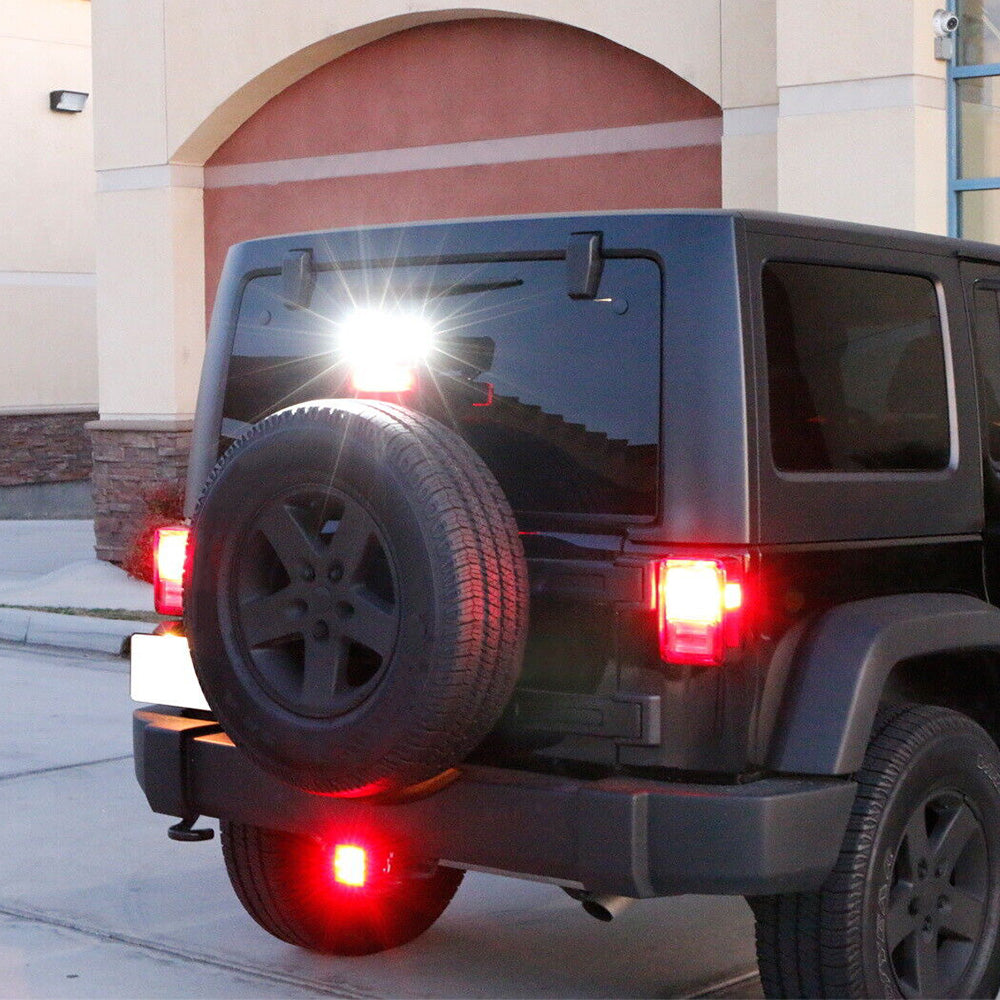 Car Tail Light 15 LED Red Square Brake Light Car Exterior Accessories for Towing Truck SUV RV