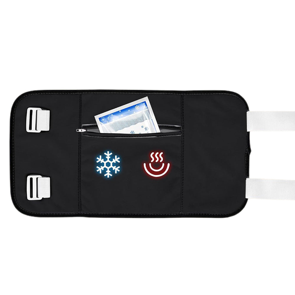 9PCS Reusable Castor Oil Pack Set ââ‚?Organic Cotton for Neck  Waist & More Black