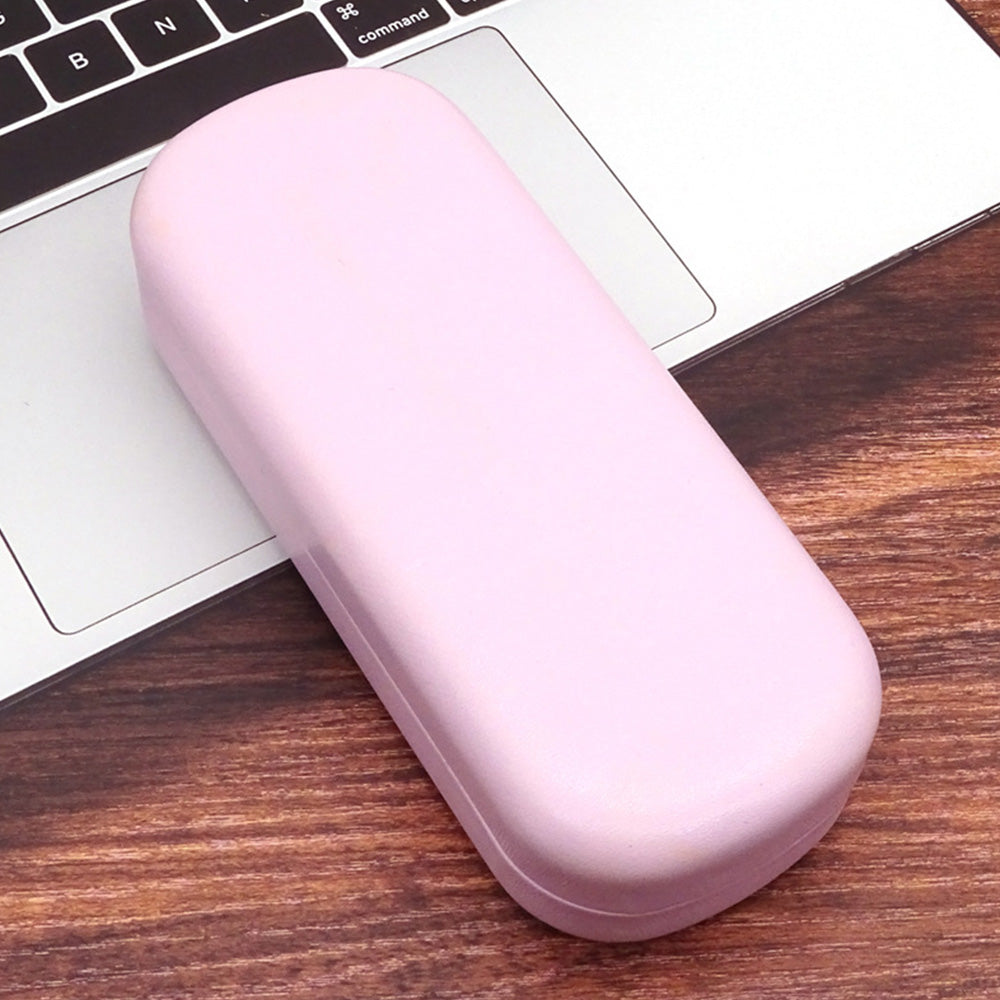 Unisex Hard Shell Glasses Case ââ‚?PU Leather Travel Sunglasses Box Pink
