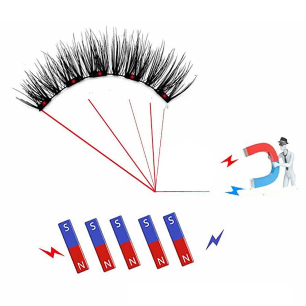 4 Pairs of False Eyelash Set Curler Clip Quantum Kit 3D Eye Lashes Tool Style 3