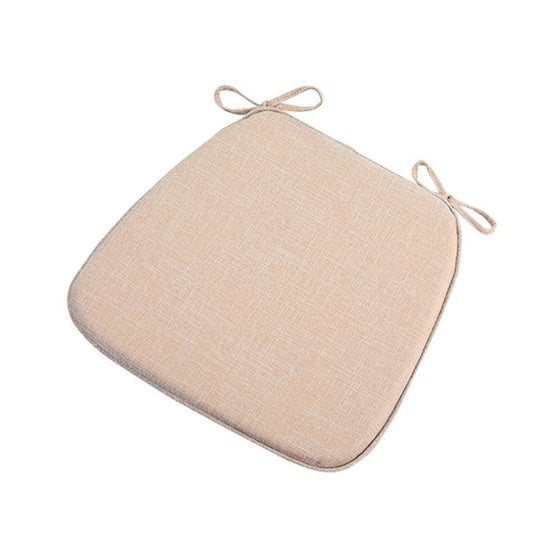 Chair Cushion with Ties Removable Chair Pad for Dining Chair Beige