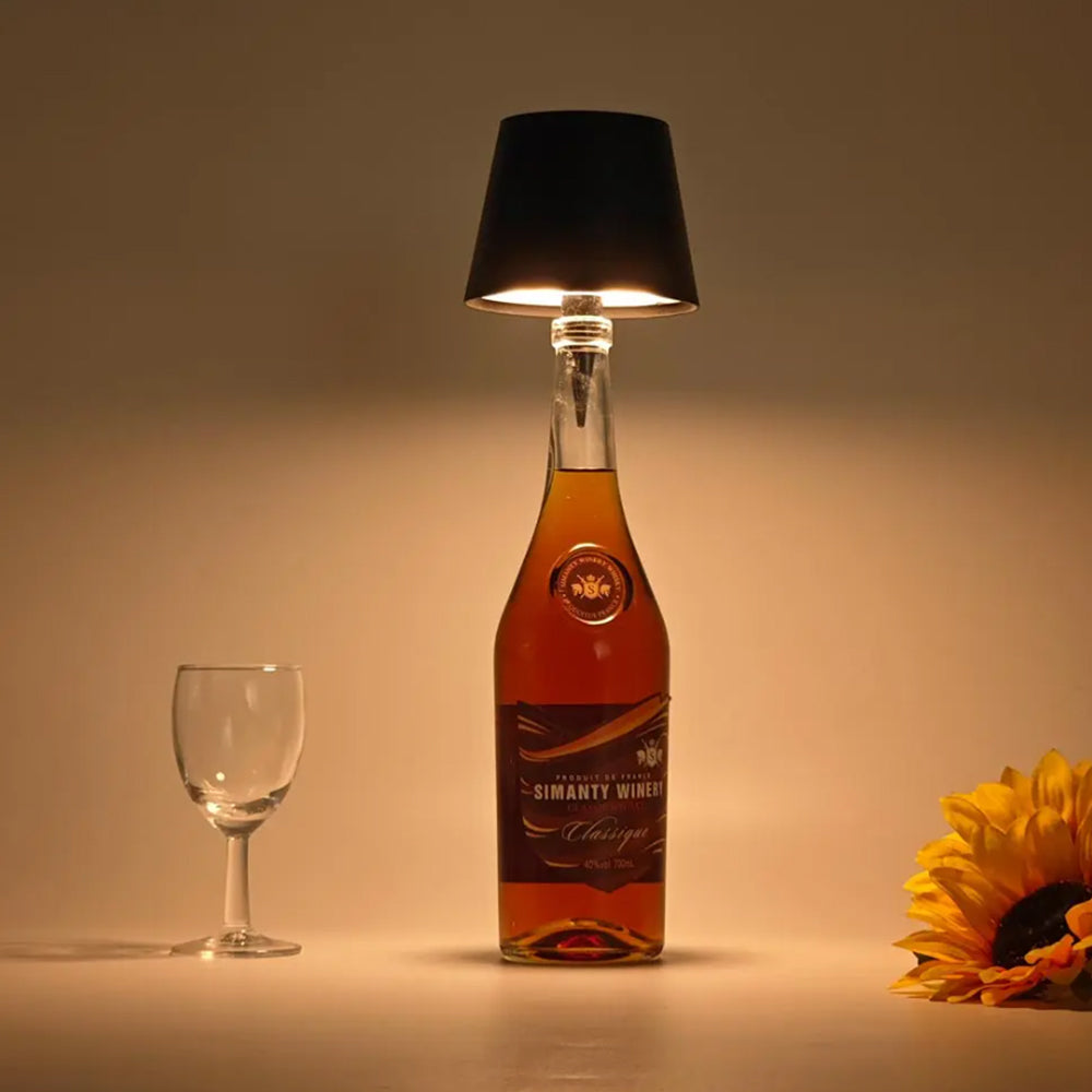 Wireless Pridola Bottle Lamp Rechargeable 3 Color Stepless Dimming Wine Bottle Light Coffee