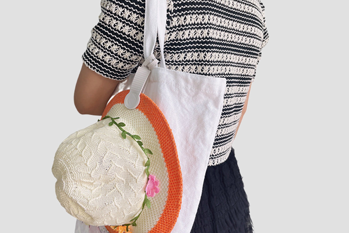 2Pcs For Luggage Magnetic Hat Clip Travel Accessories Hat on Bag Clip Hat Holder-Grey