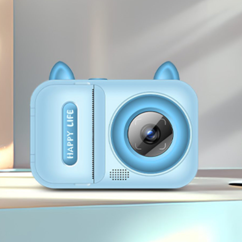 Kids 1080P Instant Print Digital Camera with 1 Roll Printing Paper Blue