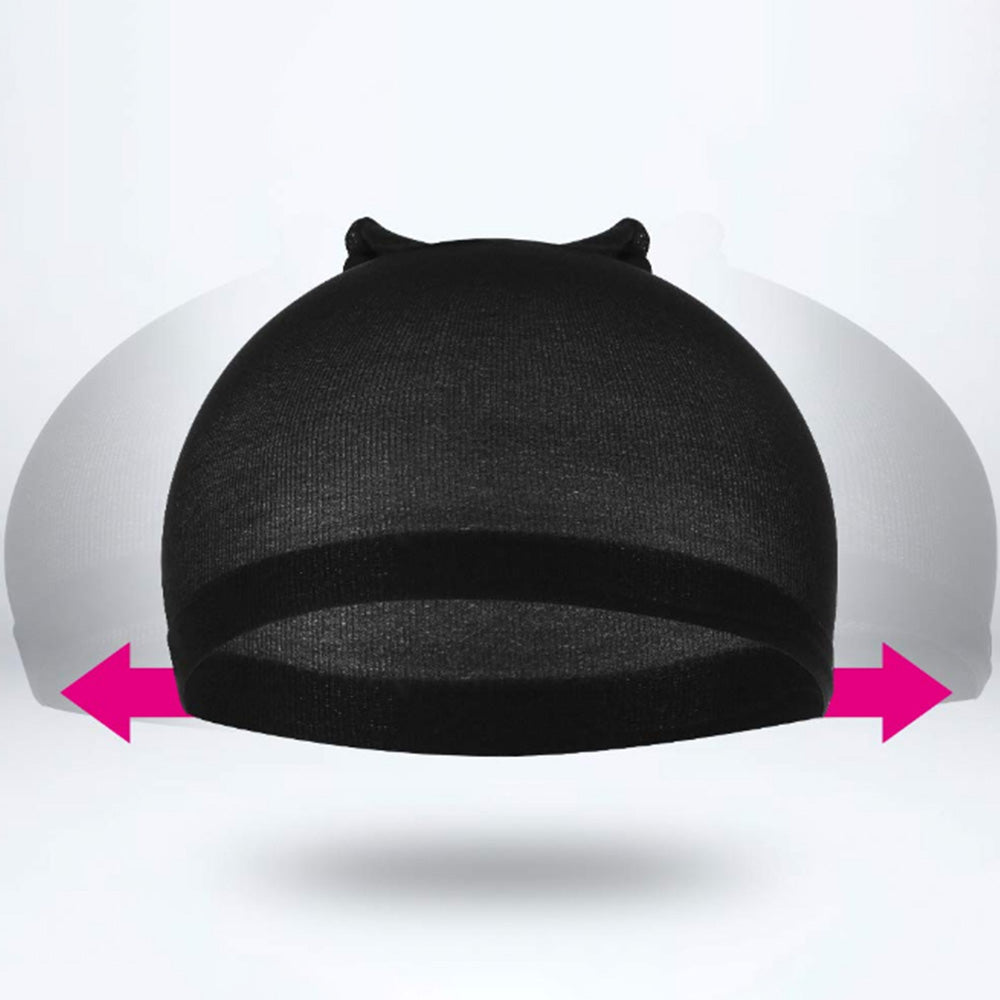 8Pcs Stocking Wig Caps Stretchy Nylon Hair Net for Women Black