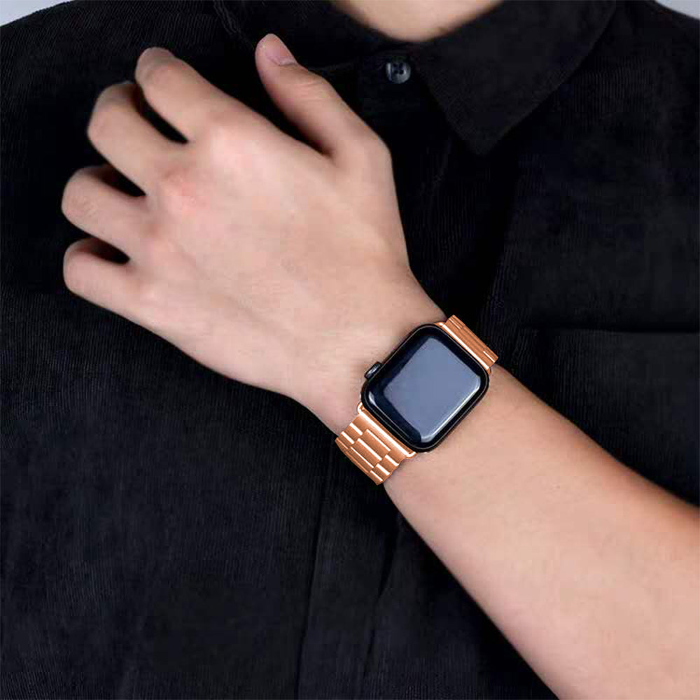 Stainless Steel iWatch Band Metal Strap For Apple Watch-38-40-41mm Rose Gold