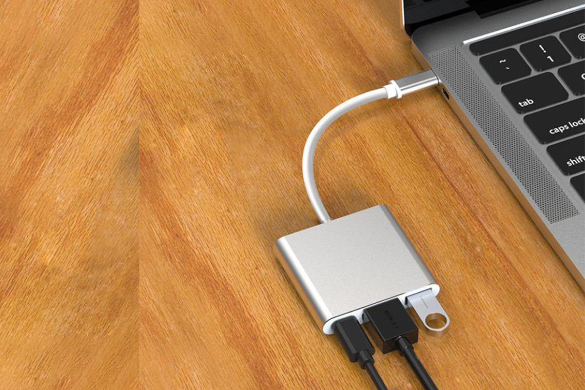 3 in 1 USB-C to HDMI Adapter Docking Station with USB 3.0 Ports for MacBook Lenovo