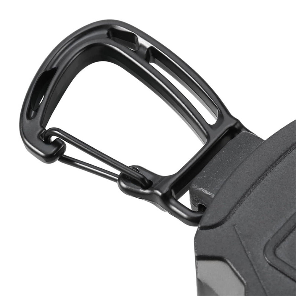 2 Pcs Retractable Keychain Carabiner Badge Key Holder