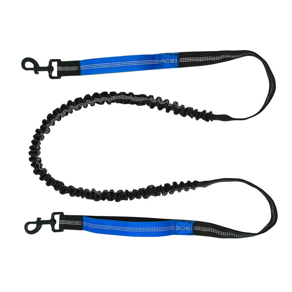 Hands Free Dog Walking Waist Bag with Adjustable Dog Leash Waist Belt Pouch Dog Running Rope Blue