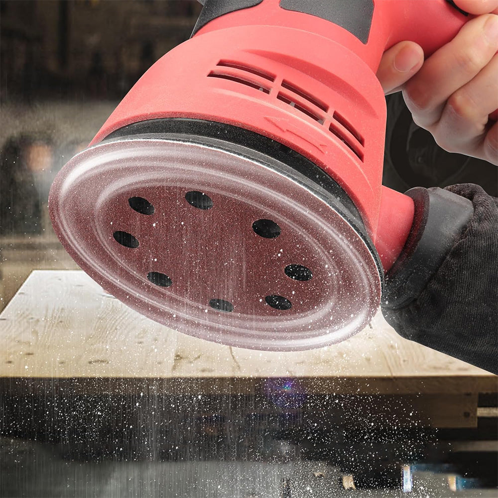 100Pcs Set 50-Inch Sanding Discs 8-Hole Round Sandpapers for Random Orbital Sander