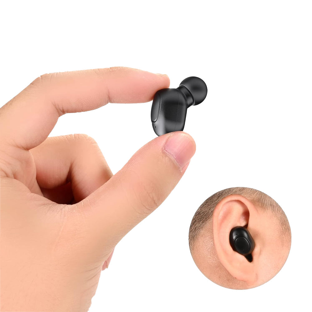Rechargeable Hearing Aids In-Ear Enhancer Sound Voice Amplifier Black