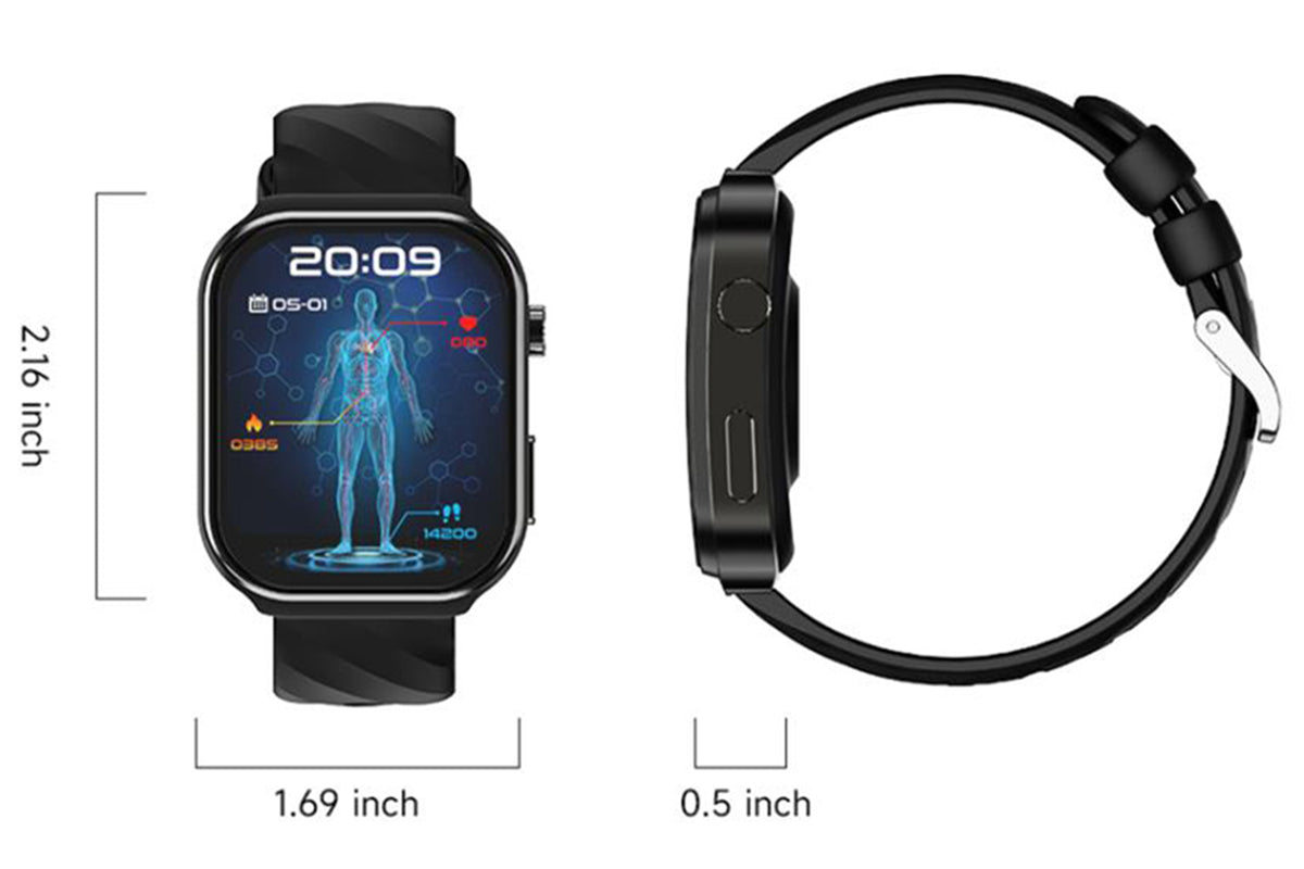 Bluetooth Smart Watch 100+ Sport Modes Fitness Tracker Heart Rate Sleep Monitor -Black