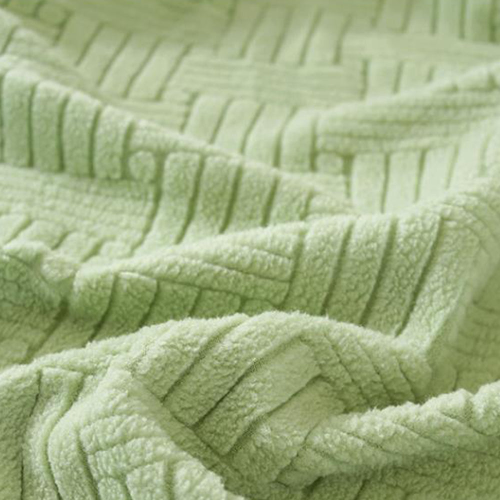 2Pcs Stretch Sofa Cushion Cover Lounge Sofa Seat Slipcover Protector Couch Cover Green