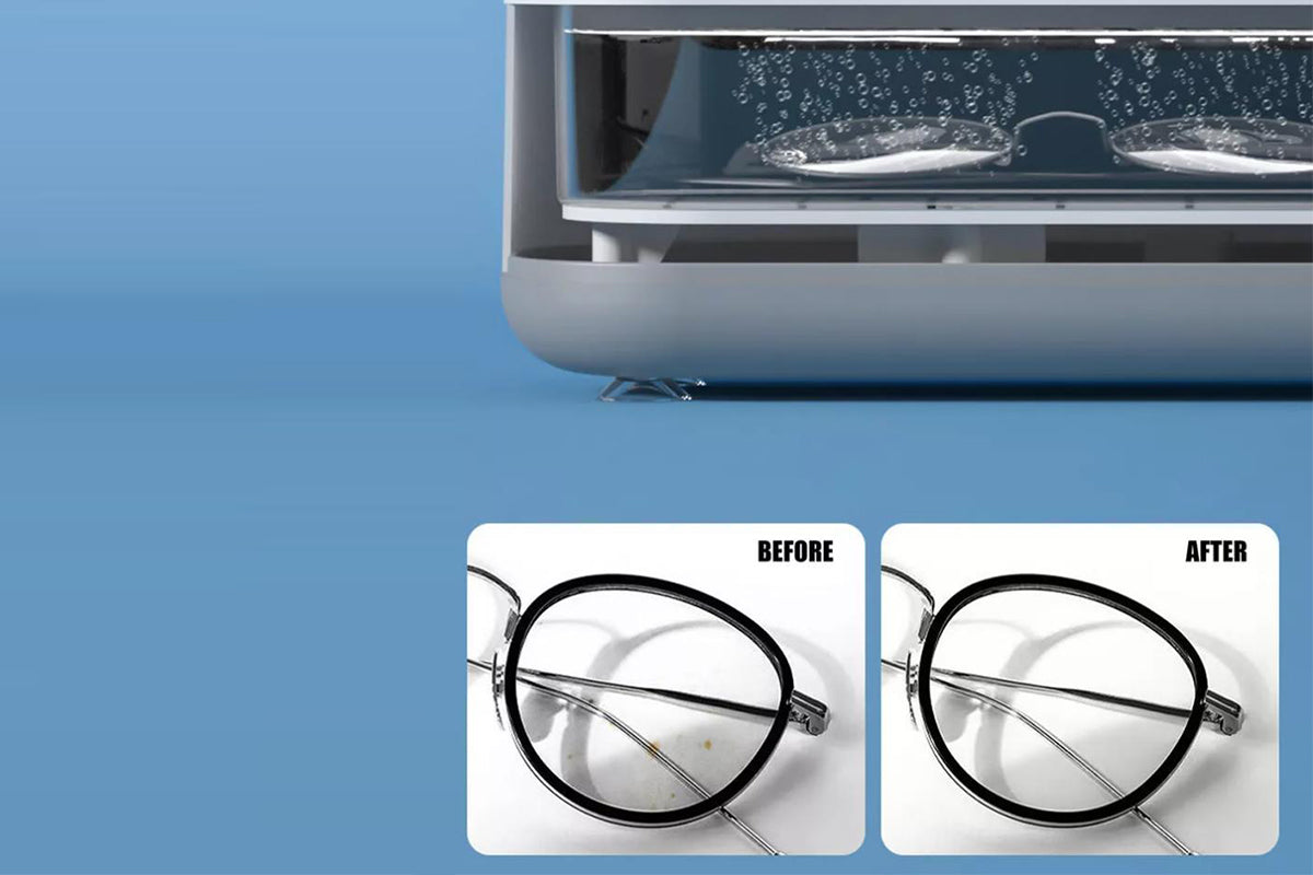 2Pcs Ultrasonic Cleaner Sonic Wave Tank False Teeth Glasses Watch Jewelry Cleaning Machine 300ML