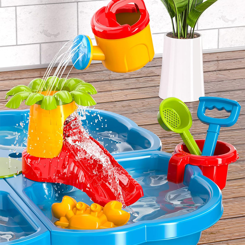 Sand Water Table Toy Set for Toddlers Outdoor Sand and Water Playing Beach Toys Style 1