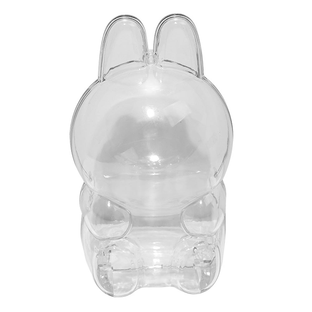 Clear Protective Case for Labubu Figure Dustproof Storage Box with Top Strap Hole for LABUBU Gen 2 Sitting Figure