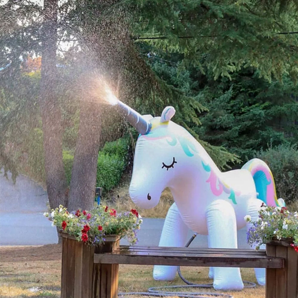 Giant Unicorns Inflatable Sprinkler Summer Outdoor Yard Water Spray Toy Style 1