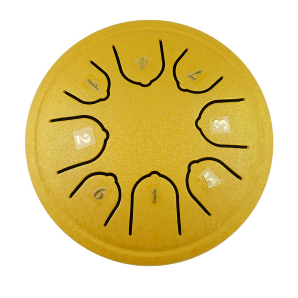 8-Note Rain Drum Steel Tongue Drum Rain Chime for Outside Garden Gold