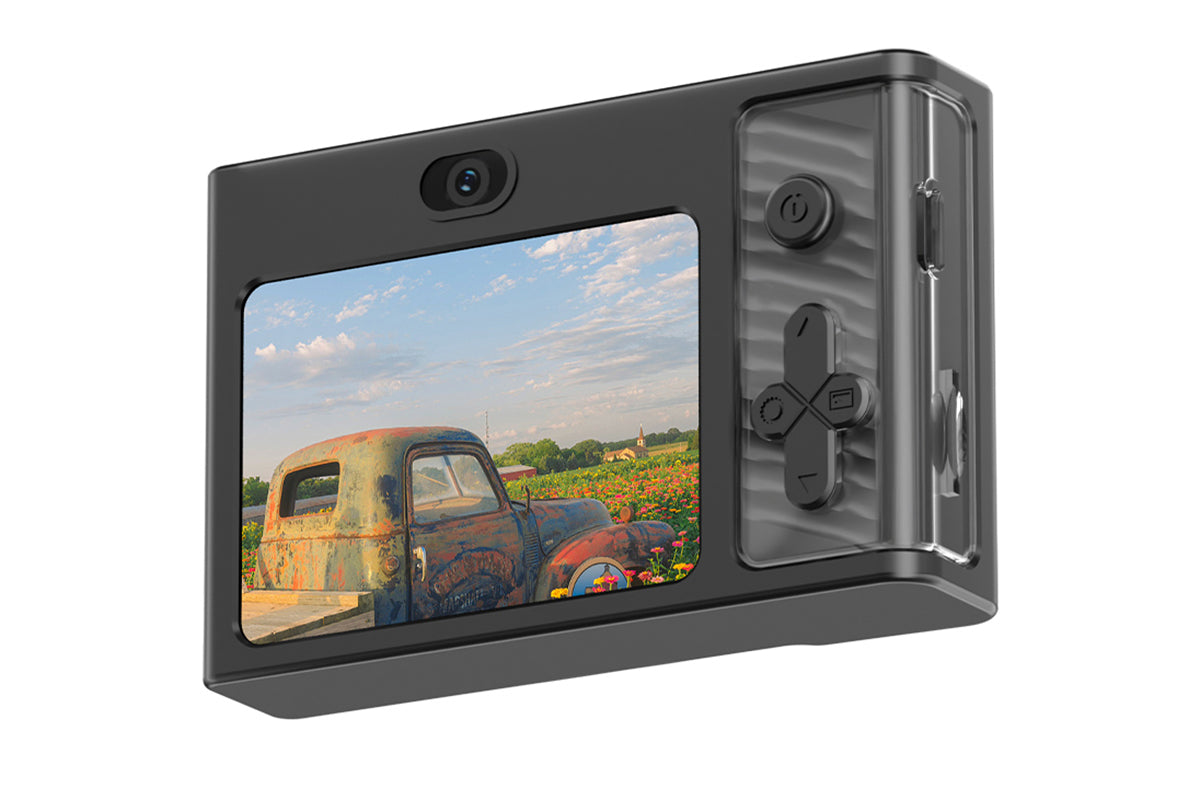 4K Digital Camera 2.4 Inch  1080P 48MP Entry Level Students Camera with 8 Times Zoom Built-in Music Games for Teens Christmas Gift-Black