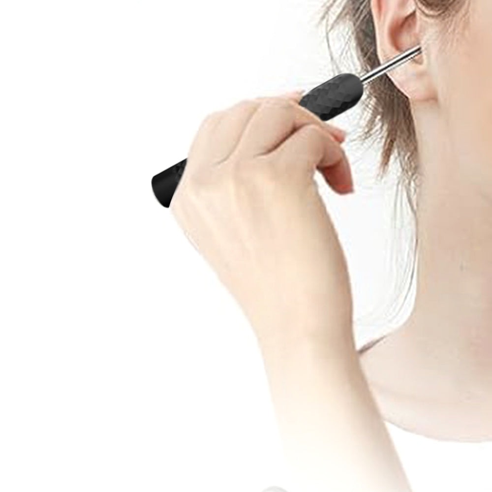Visual WiFi Ear Wax Removal Kit Wireless Ear Cleaner with Camera Black