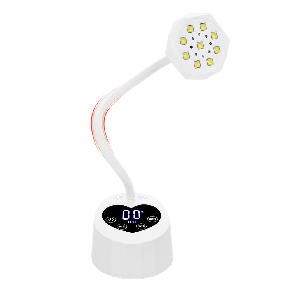Motion Sensor UV Nail Lamp 360 Degrees Adjustable Fast Curing LED Dryer Light for Home Nail DIY Manicure