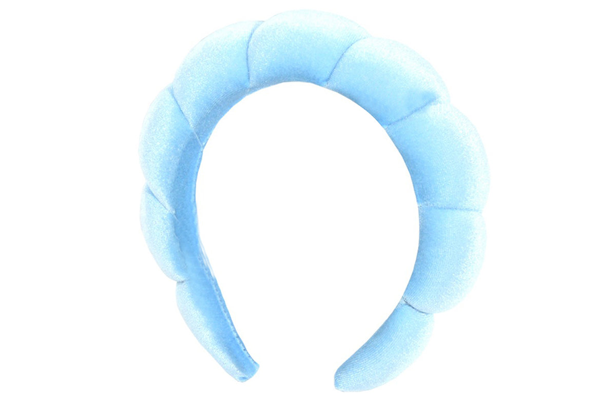 Women Mimi And Co Spa Headband Sponge Washing Face Makeup Skincare Puffy Headband-Blue
