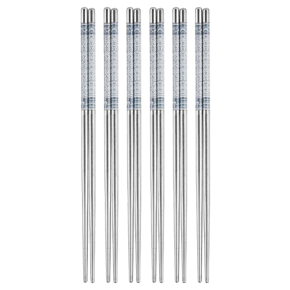 10 Pairs of Stainless Steel Chopsticks Asian Dinner Chopsticks Style 2
